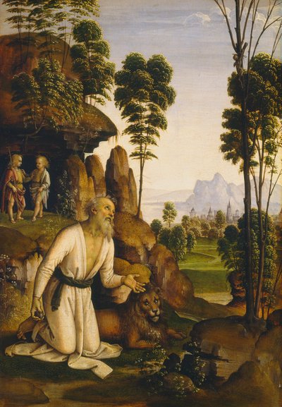 Saint Jerome in the Wilderness, c.1490-1500 by Pietro Perugino